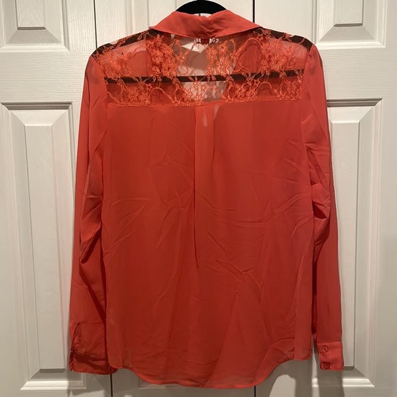 Forever 21 Coral Lace Blouse - Picture 2 of 5